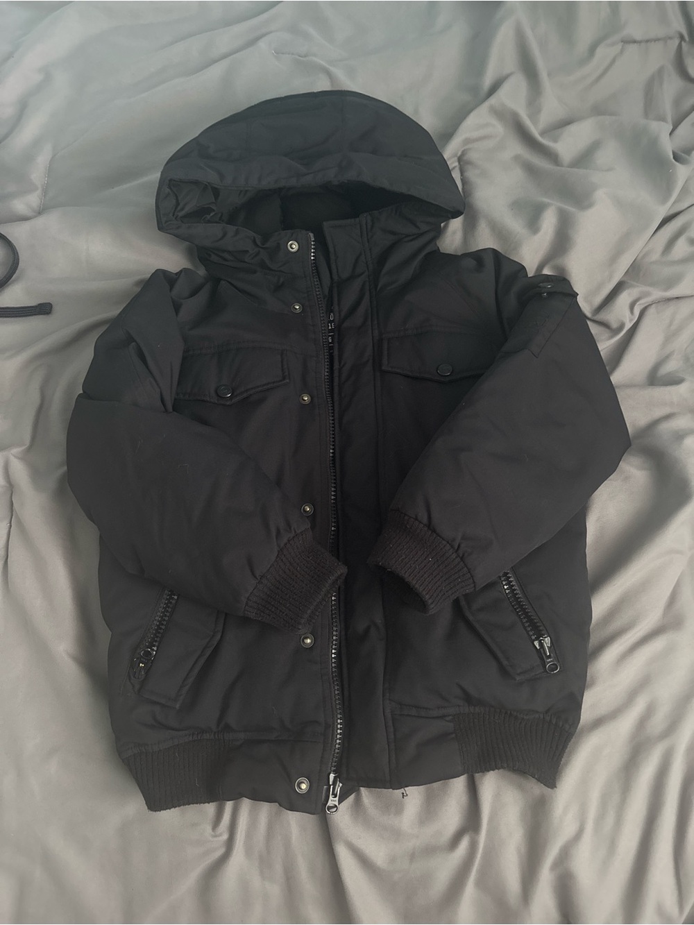 Ecko Unlimited Black Kids Hooded Puffer Jacket